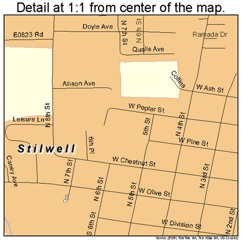 Stilwell Oklahoma Street Map 4070350