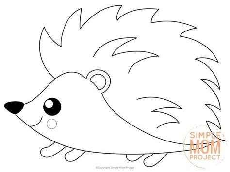 Free Printable Forest Hedgehog Coloring Page - Simple Mom Project | Animal coloring pages ...