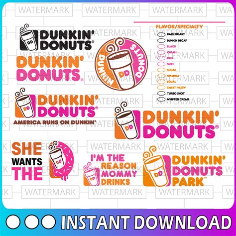 Dunkin' Donuts Bundle svg, Dunkin' Donuts Coffee Cup Inspire | Inspire ...