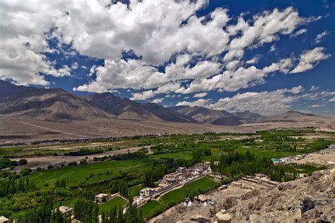 A view of Leh city(Capital of Ladakh province of India) surroundings that was shot from Thiksey ...