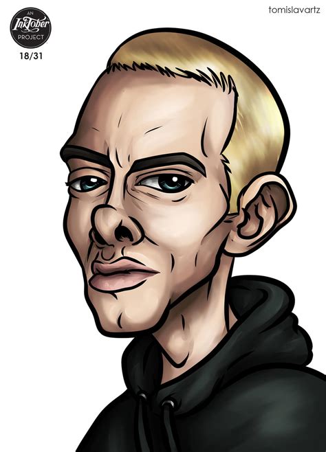 Eminem Caricature Day 18/31 - #Inktober by TomislavArtz on DeviantArt