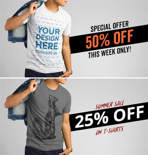 Facebook Ad Template for T-Shirt Promotion Offer Promotional Shirts ...