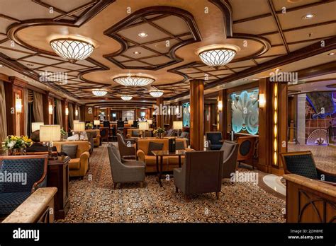 Onboard interiors of the Cunard Vista class cruise ship, Queen Victoria Stock Photo - Alamy