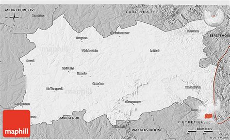 Gray 3D Map of ERMELO