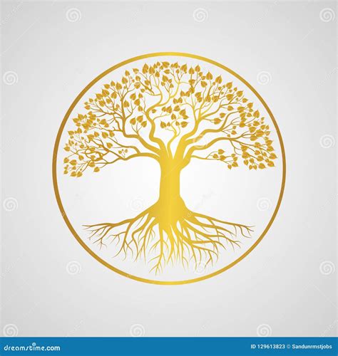 Golden Bodhi Tree Logo PNG Image Download Stock Vector - Illustration of logo, logodesig: 129613823