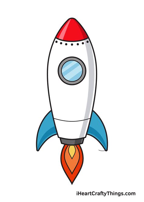 Rocket Drawing - How To Draw A Rocket Step By Step