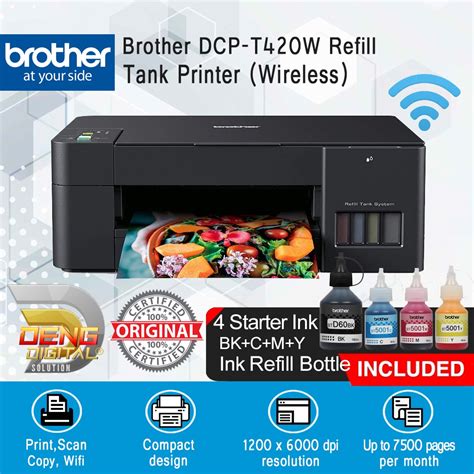 Brother DCP-T420W Ink Tank Printer ( Print / Scan / Copy / Wifi ...