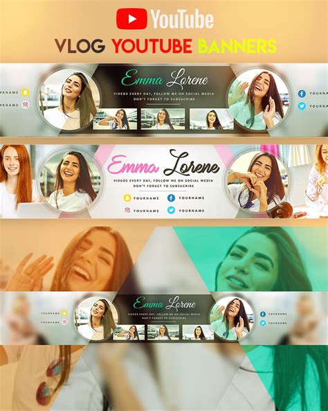 Creative Vlog YouTube Banner | Youtube banners, Youtube banner design ...