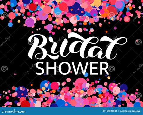 Bridal Shower Lettering. Word for Banner, Clothes or Poster. Vector ...