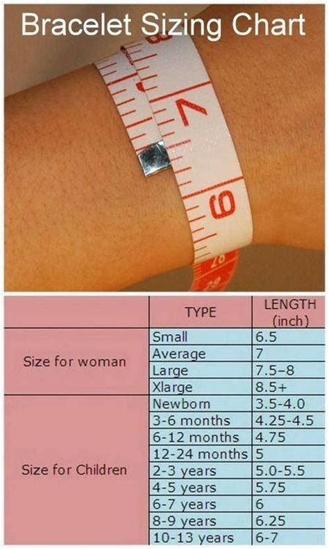 Bracelet Sizing Chart in 2020 | Diy bracelets, Jewelry tutorials, Jewelry projects