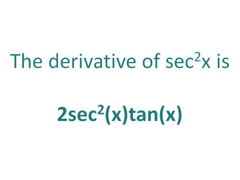 The Derivative of sec^2x - DerivativeIt