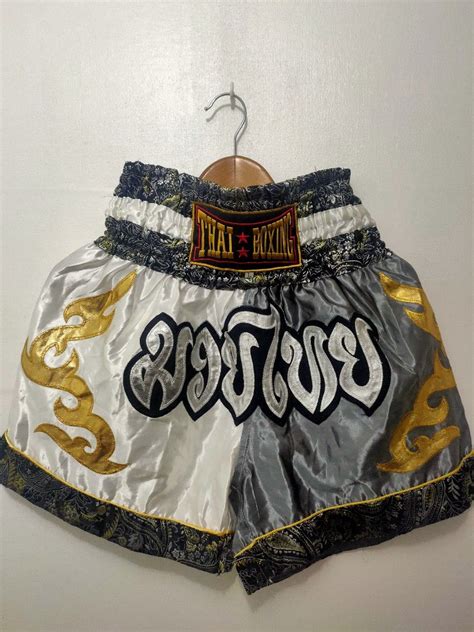 THAI BOXING Muay Thai Shorts, Sports Equipment, Sports & Games, Combat ...