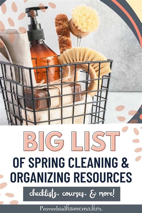 Big List of Spring Cleaning and Organizing Resources