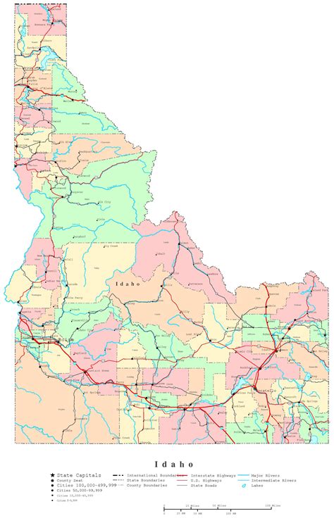 Printable Idaho Map