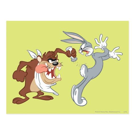 TAZ™ and BUGS BUNNY™ Postcard | Zazzle | Bugs bunny, Vintage cartoon, Looney tunes cartoons