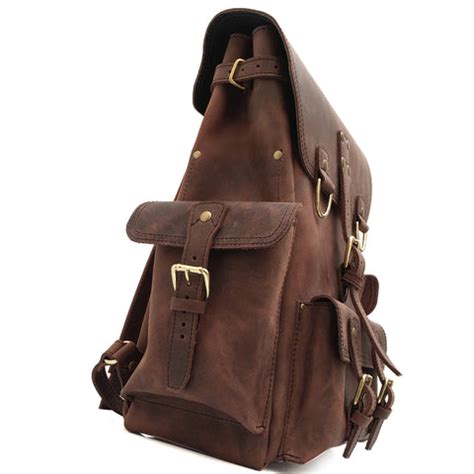 Vintage Leather Backpack - Handmade Laptop Backpack in Rustic Leather – Marlondo Leather Co.