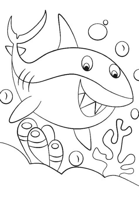Printable Coloring Pages Sharks