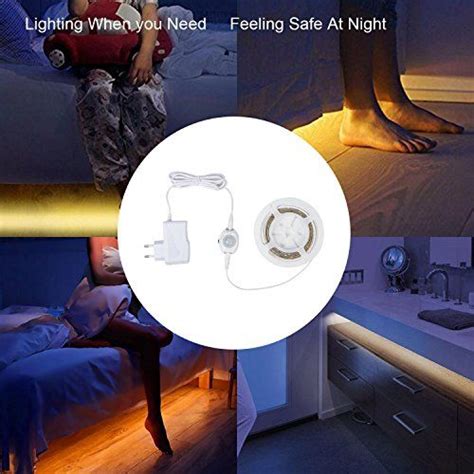 Motion Activated Bed Light Under bed Lighting Flexible LED Strip Motion ...