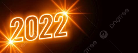 Shiny 2022 Neon Star New Year Wishes Party Banner Design Template ...