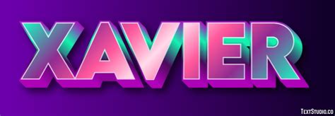 Xavier Text Effect and Logo Design Name