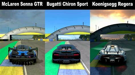 Real Racing 3 McLaren Senna GTR vs Bugatti Chiron Sport vs Koenigsegg Regera - YouTube