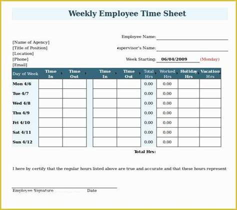 Payroll Template Excel Free Of 20 Payroll Timesheet Templates & Samples Doc Pdf ...