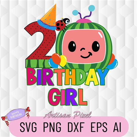 Cocomelon 2nd Birthday Girl Svg | Inspire Uplift