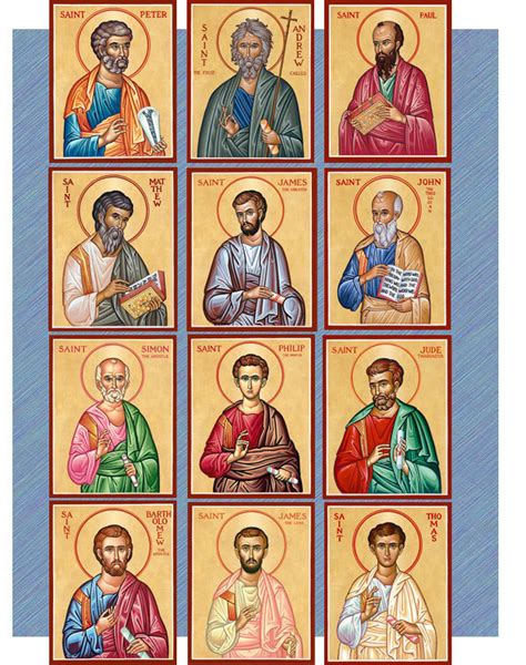 Men Saint Icons: Discounted Apostles Icons Set | Monastery Icons