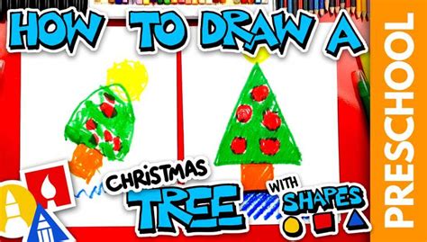 Drawing A Christmas Tree With Shapes - Preschool | Art For Kids Hub