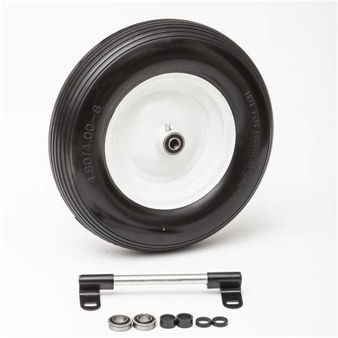 Flat Free Wheelbarrow Tire Replacement Assembly Kit - Lapp Wagons