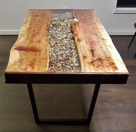 Hand Crafted Live Edge Redwood River Table by MB Designs | CustomMade.com