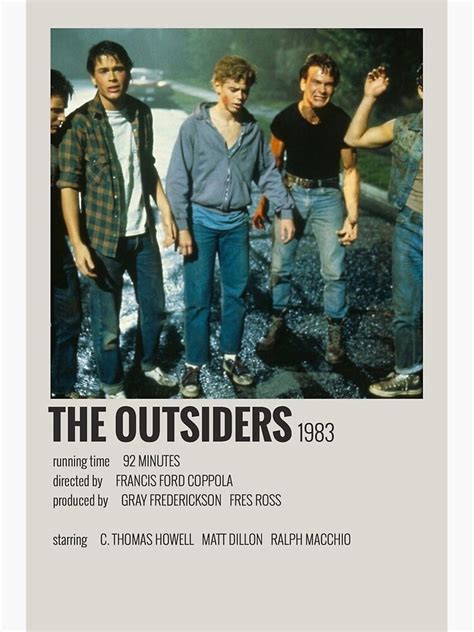 "The outsiders" Poster by dereksoriano24 | Redbubble