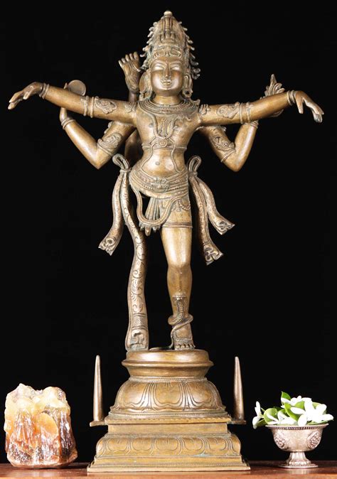 Bronze Shiva Dancing with His Arms Wide 21" (#91b40): Lotus Sculpture