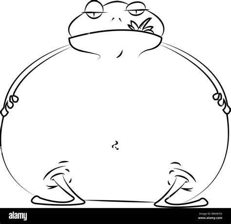 Fat frog cartoon isolated on white Stock Vector Image & Art - Alamy