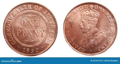 Australian Penny Pre-decimal 1930 Rare Coin Stock Photo - Image: 24767510