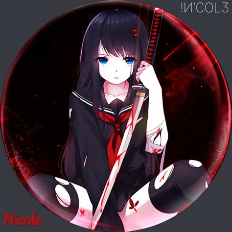 Katana Girl agario custom skin By Иicole | Katana girl, Agar.io custom ...