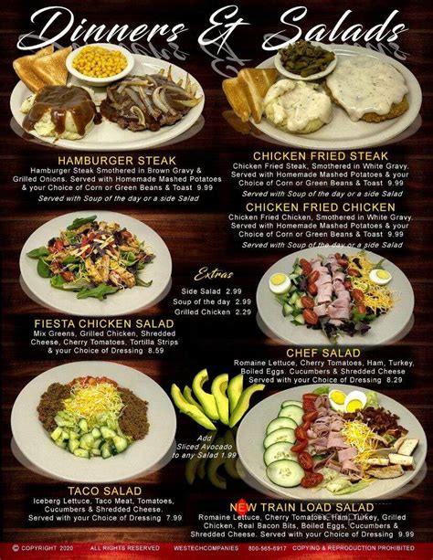 Menu of Rachel's Restaurant in Lubbock, TX 79423