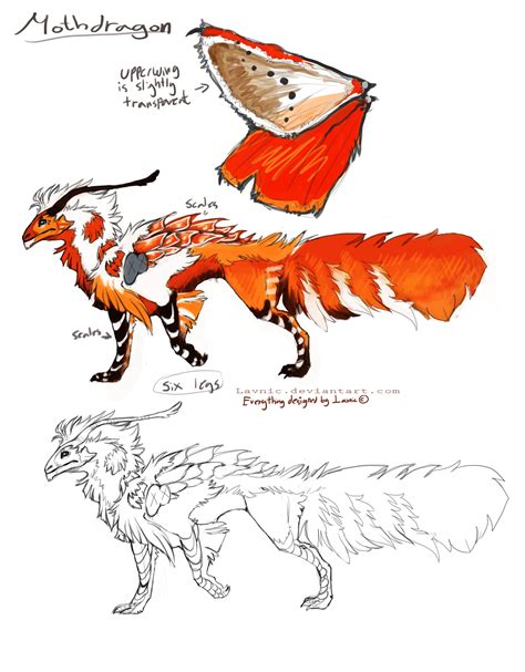 Moth dragon - design commish by DinaNorlund on DeviantArt