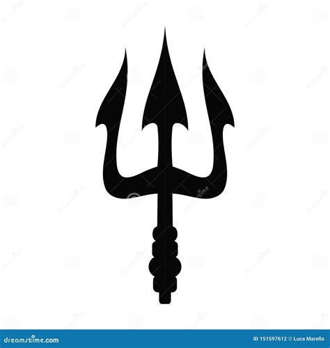 Trident of Poseidon Vector Icon Stock Vector - Illustration of icon, devil: 151597612