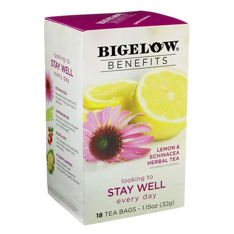 Bigelow Benefits Herbal Tea Lemon & Echinacea - Shop Tea at H-E-B