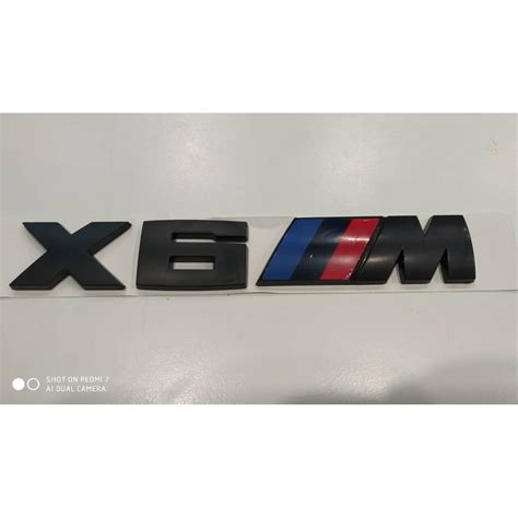 [READY STOCK !!] BMW X6 M Emblem Logo Matt Black | BMW X6M Emblem Logo ...