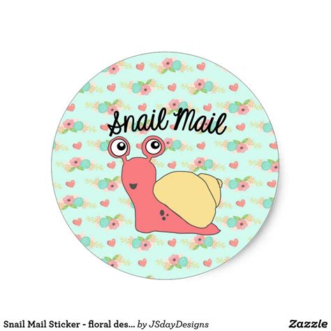 Snail Mail Sticker - floral design Mailing Address Labels, Birthday Messages, Autumn Art, Penpal ...