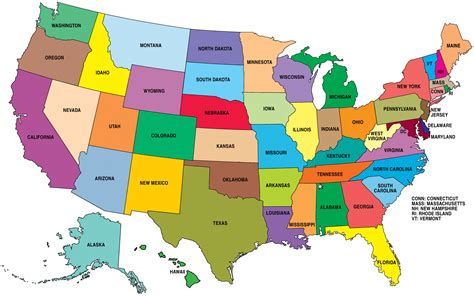 Map Of Us States | oppevisualdnsnet