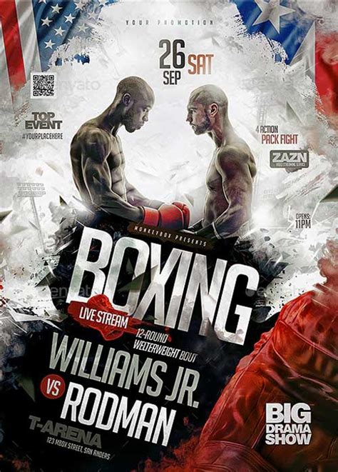 Live Boxing Match Flyer Template - Download - FFFLYER