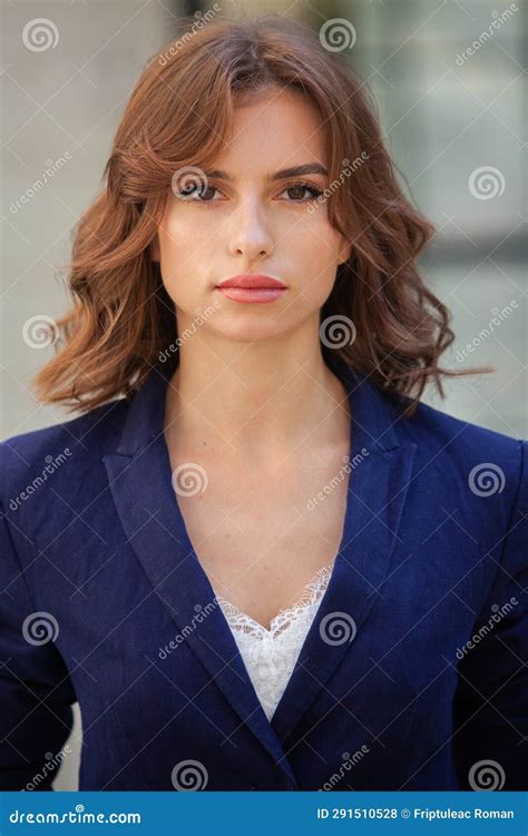 Portrait of a Successful Business Woman in Front of Modern Business Building. Stock Photo ...