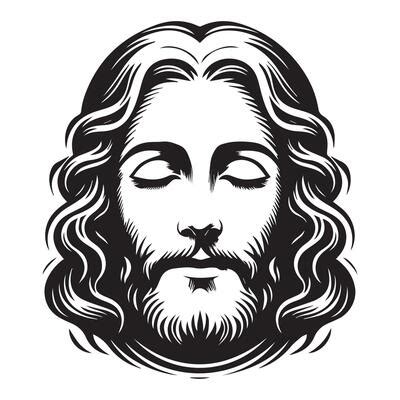 Jesus Black And White Vector Art, Icons, and Graphics for Free Download