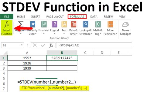 STDEV Function in Excel (Formula, Examples) | How to use STDEV?