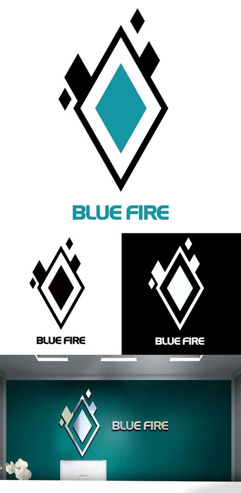 Blue fire logo