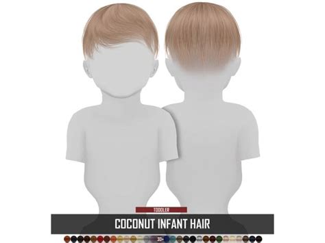 COCONUT INFANT HAIR - The Sims 4 Download - SimsDomination | Sims baby, Toddler hair sims 4 ...