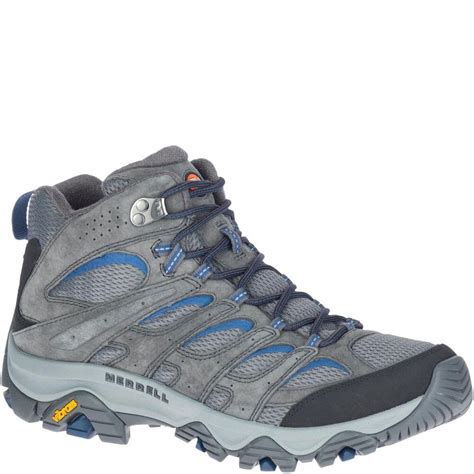 Merrell Men's Moab 3 Mid Wide Hiking Boots - Granite | elliottsboots